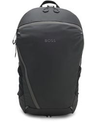 BOSS - Faux-Leather Backpack With Reflective Details - Lyst