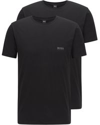 BOSS by HUGO BOSS Zweier-Pack T-Shirts mit Logo auf der Brust - Schwarz