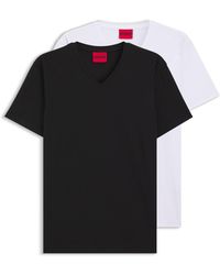 HUGO - Two-Pack Of V-Neck T-Shirts - Lyst