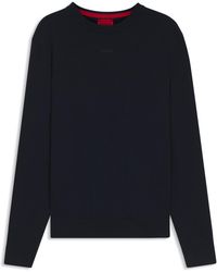 HUGO - Pullover Aus Baumwolle - Lyst