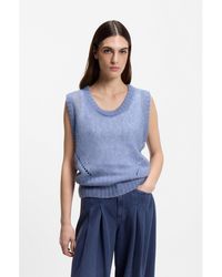BOSS - Relaxed-Fit Top With Loose Knitted Structure - Lyst