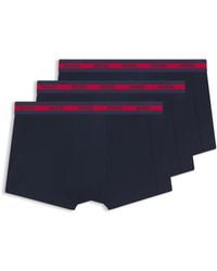 HUGO - Lot de trois boxers courts en coton stretch avec taille logotée - Lyst