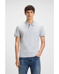 BOSS - Stretch-Cotton Slim-Fit Polo Shirt With Logo Patch - Lyst