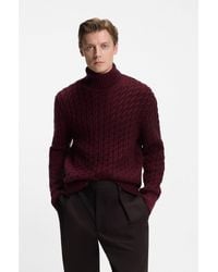 BOSS - Beckham X Cable-Knit Sweater - Lyst
