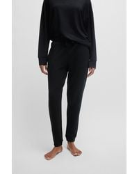 BOSS - French-terry Tracksuit Bottoms With Embroidered Logo - Lyst