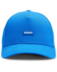 HUGO - Cap aus Baumwoll-Twill mit blauem Logo-Aufnäher - Lyst