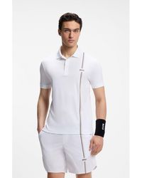 BOSS - Active Quick-Dry Polo Shirt With Signature Stripe - Lyst