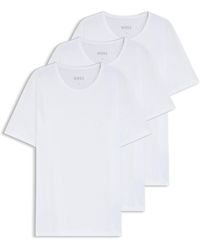 BOSS - Three-Pack Of Logo-Embroidered T-Shirts - Lyst