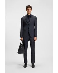 BOSS - Dark Blue Men's Business Suits Size 42l - Lyst