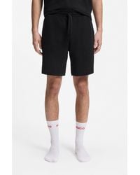 HUGO - Waffle-Structured Pyjama Shorts With Embroidered Logo - Lyst