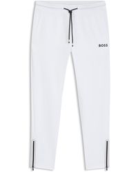 BOSS - Trainingsbroek Van Actieve Stretchgabardine Met Thermoregulerende Technologie - Lyst