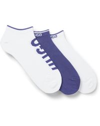 HUGO - Three-Pack Of Ankle Socks With Logo Details - Lyst