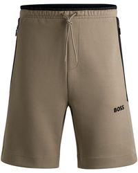 BOSS - Shorts aus Baumwoll-Mix mit erhabenem 3D-Logo - Lyst