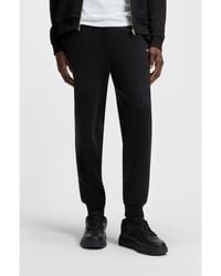 HUGO - Cotton-Terry Tracksuit Bottoms With Logo Print - Lyst