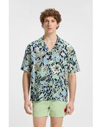 HUGO - Relaxed-Fit Beach Shirt With All-Over Print - Lyst