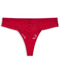 HUGO - String Van Kant Met Luipaardprint Met Logotailleband - Lyst