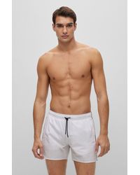BOSS by HUGO BOSS - Swim Shorts With Signature Stripe And Logo - Lyst