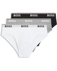 BOSS - Three-Pack Of Logo-Waistband Briefs - Lyst