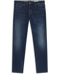 BOSS - Maine Regular-Fit Jeans Aus Blauem Soft-Motion-Denim - Lyst