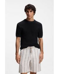 BOSS - Cotton-Blend Knit T-Shirt - Lyst