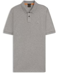 BOSS - Slim-Fit Poloshirt Aus Stretch-Baumwolle Mit Logo-Aufnäher - Lyst