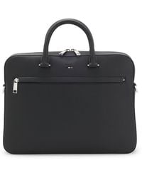 BOSS - Aktetas Met Reliëflogo Van Generfd Imitatieleer - Lyst