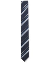 BOSS - Silk-Blend Tie With Diagonal-Stripe Jacquard - Lyst