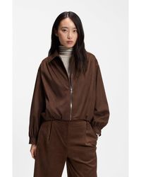 BOSS - Relaxed-Fit Zip-Up Jacket - Lyst