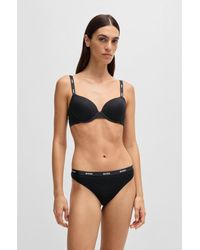 BOSS - Stretch-Jersey Briefs With Logo Waistband - Lyst