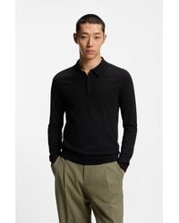 HUGO - Slim-Fit Knit Polo - Lyst
