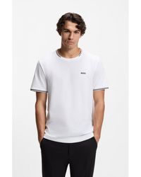 BOSS - Cotton-Piqué T-Shirt - Lyst