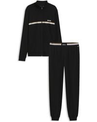 BOSS - Stretch-Cotton Pyjama Set - Lyst