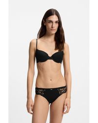 BOSS - Lace Underwire Bra With Double Straps - Lyst