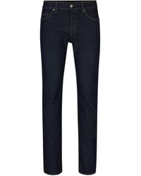 BOSS - 5-Pocket- Dunkelblaue Slim-Fit Jeans - Lyst