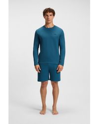 BOSS - Ottoman Pyjama T-Shirt With Embroidered Logo - Lyst