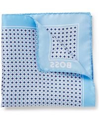 BOSS - Silk Pocket Square With Modern Print - Lyst