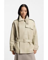 BOSS - Relaxed-Fit Short-Length Trench Coat - Lyst