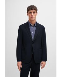 BOSS - Slim-fit Jacket In Wrinkle-resistant Performance-stretch Fabric - Lyst