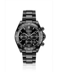 BOSS - Hero 2.0 Chronograph Mit Schwarzem Zifferblatt Und Tonalem Armband - Lyst