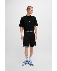 HUGO - Mesh Shorts With Contrast Logo And Tape - Lyst