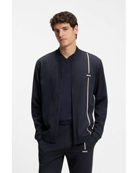 BOSS - Active Zip-Up Sweatshirt With Moisture Management - Lyst