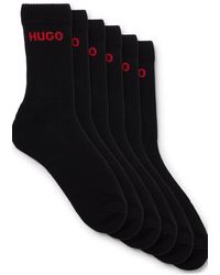 HUGO - Sechser-Pack Kurze Socken Mit Logo-Detail - Lyst