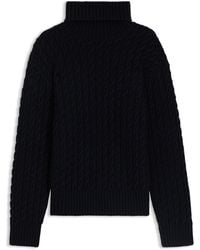 BOSS - Beckham X Pullover Aus Wolle Mit Kaschmir Und Zopfmuster - Lyst