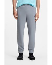 BOSS - Cotton-Blend Tracksuit Bottoms With Embroidered Logo - Lyst