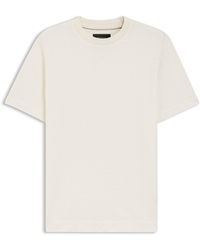 BOSS - T-Shirt Aus Baumwoll-Mix Mit Seide Und Geometrischem Jacquard-Muster - Lyst