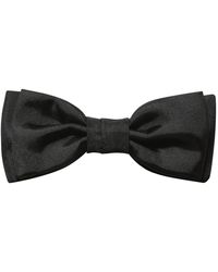 BOSS by HUGO BOSS Satin Bow Tie In Silk Jacquard - Black