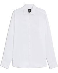 BOSS - Regular-Fit Overhemd Van Linnen Uit De Beckham X -Collectie - Lyst