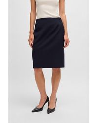 BOSS - Slim-Fit Pencil Skirt - Lyst
