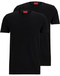 HUGO - Zweier-Pack Slim-Fit T-Shirts aus Stretch-Baumwolle - Lyst