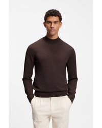BOSS - Mock-Neck Sweater - Lyst